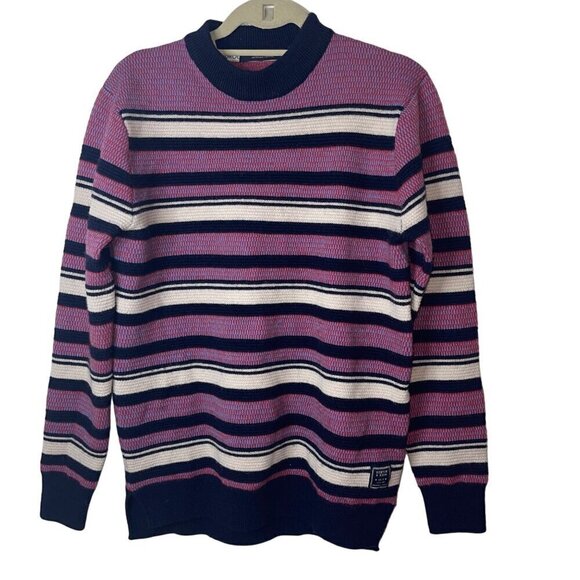 Scotch And Soda Mens Sweater Size Medium Purple Funnel Knit Crewneck China - Picture 1 of 10